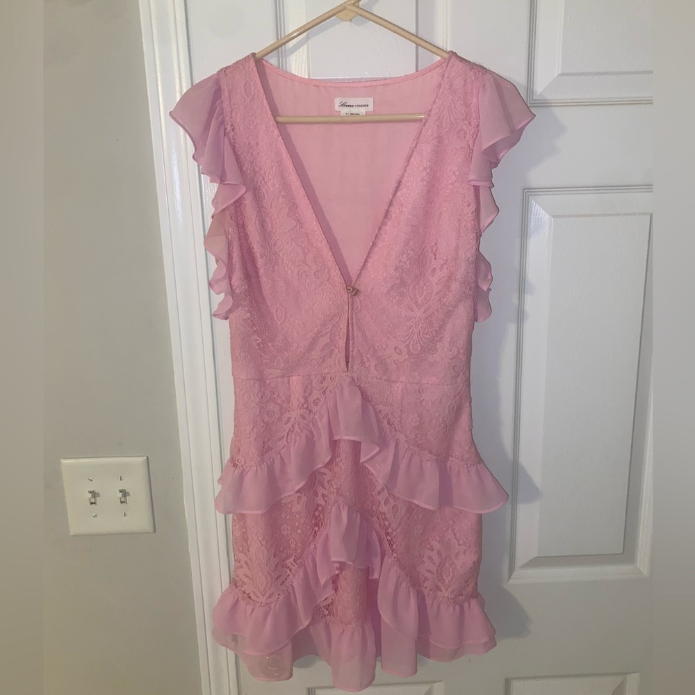 Pink lovers and friends mini dress. No longer sold. Size medium.